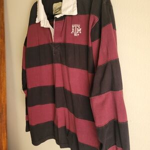 Texas A&M Maroon and Black Striped Men's Shirt
